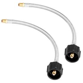 12eh42 Empava 1/4 Inch Lp Gas Hose Npt Pigtail Stainless 1lb-20lb Propane 2-pack Csa Silver