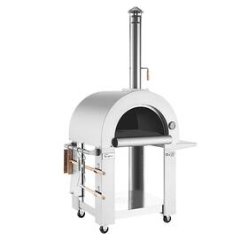 Empava 709402278726 Stainless Steel Outdoor Wood-fired Oven Pizza Maker With Side Panel