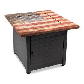 Endless Summer 744759246967 Liberty 30 Inch W X H Square Steel Frame And Uv Printed Rustic American Fl