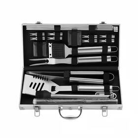 Esepony 711181946192 Stainless Steel Bbq Grill Tools Set With Thermometer And 2 Mats For Backya