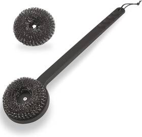 Ls-st1481 Esie Houzie 18 Inch Long Handle Grill Brush With Replaceable Head - Safe Bristle Free Stainless