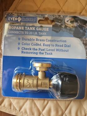 Acc4019as Even Embers Propane Tank Gauge For 20lb - Brass