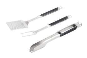 Everdure 312646027862 By Heston Blumenthal Premium Pack Of 3 Bbq Tool Kit Brushed Stainles