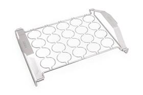 Everdure 312646030299 Grilling Oyster Rack Brushed Stainless Steel Easy Grip Handles Fits 20 Oys