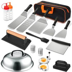 Amazon-xike-0034us Ewfen 18pcs Griddle Accessories Kit Flat Top Grill Set For Blackstone A