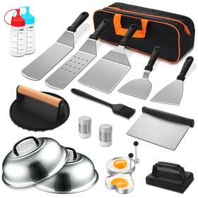 Amazon-xike-0059us Ewfen 19pcs Griddle Accessories Kit Stainless Steel Flat Top Grill Set For Blackstone