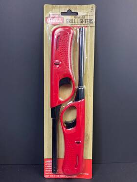 Expert Grill 093314000682 Red Refillable Lighters 2 Pack Nib Free Shipping