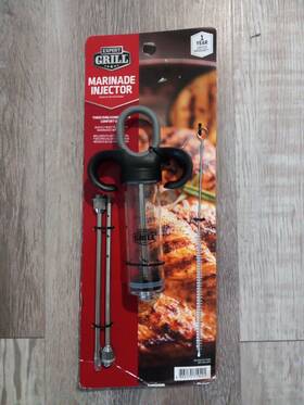 Expert Grill 895175702226 New Marinade Injector - Stainless Steel Needles And Cleaning Brush