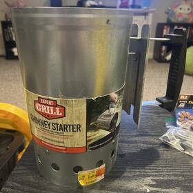 Expert Grill Chimney Starter 605388346803 New With Safety Handle For Grilling Silver
