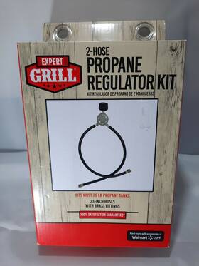 Xg19-107-003-10 Expert Grill 2 Hose Propane Regulator Kit For 20-lb Tanks 23 Inch With Brass Fittings