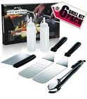 F1fifk1-1 Stainless Grill Griddle Accessories Bbq Tool Piece Steel Grilling Utensils