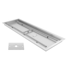 Fahkns 840366420360 48 14 Inch Rectangular Drop-in Fire Pit Pan Use Natural Gas And Propane