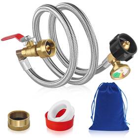 Prah-1 Fanovo Upgraded Propane Refill Adapter Hose Kit 36 Inch For 1 Lb. Tank