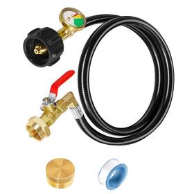 Lql-ht-20250121 Farady Propane Tank Adapter 1 Lb Tanks 3 Feet Refill Hose Gauge Valve Qcc1 Type1