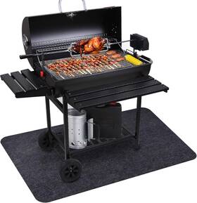 Fasmov 313041828817 30 X 48 Inches Under Grill Mat Reusable Outdoor Floor G