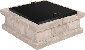 Fab-360 Febtech Snuffer Lid 36x 36inch Steel Fire Pit Cover Square Drop In