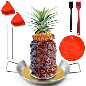 Fengzhe 731041169790 Al Pastor Skewer For Grill Stainless Steel Vertical Stand Brazilian Spit