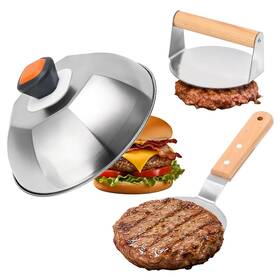 600580 Fernlandia Smash Burger Press Kit - Melting Dome Grill Spatula Hamburger