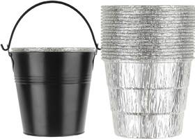 Findful 313025582544 20-pack Grease Liner And 1 Pack Black Bucket Compatible For Traeger Pro Series 5