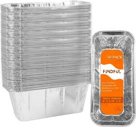 Findful 313103165133 50-pack Drip Pans Liners For Blackstone Griddle Accessories Aluminum Fo