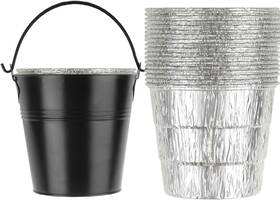 Findful 445023386381 20-pack Grease Liner And 1 Pack Black Bucket Compatible For Traeger Pro Series 5
