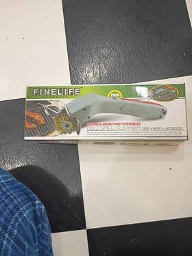 Finelife 811676012972 Cordless Motorized Bbq Grill Cleaner Battery Operated By New Open Box