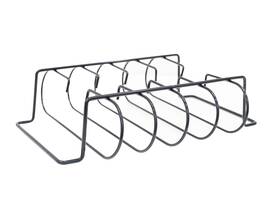 Fire & Flavor 892805000428 Rib Rack For Smoking And Grilling - Roasting With Room 4 Slabs