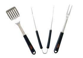 Fire & Flavor 892805000473 Grill Tool Set - 3 Piece Accessories For Outdoor Includes Tongs