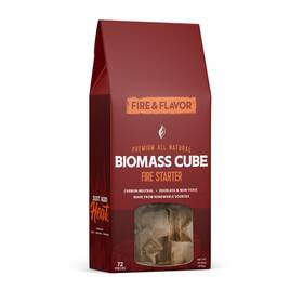 Fire & Flavor 892805003986 Biomass All-natural Starters - 72 Piece Eco-friendly For