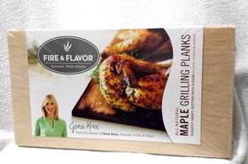 Ffga103 Fire & Flavor And 2 Pak Natural Maple Grilling Planks For Bbq Seafood/veggies 7 Inch X 4