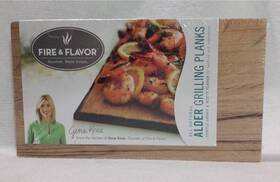 Ffga104 Fire & Flavor And 2 Pak Natural Alder Grilling Planks For Bbq Seafood/veggies 7 Inch X 4