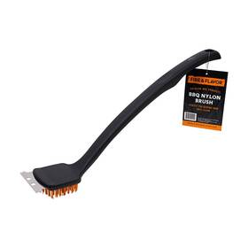 Fft135 Fire & Flavor Nylon Grill Brush For Outdoor Cleaning Grate Cleaner With A Sta