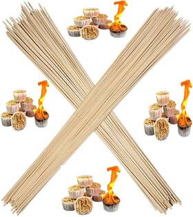 Firestix 810094842680 Pack Of 100 Wooden Marshmallow Smores Sticks. 30 Inch Skewers. Thickne
