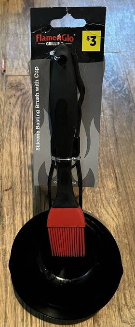 Flame Glo 430002017414 Grilling Silicone Basting Brush With Cup