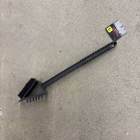 Flame Glo Grilling 430001893903 3 In 1 Grill Brush Scraper Multi-purpose 14.2 Inch Black Silver