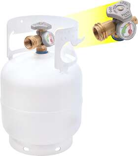 Flame King 313106052072 Fiame 5lb Steel Propane Tank Cylinder With Gauge And Opd Valves For Grills