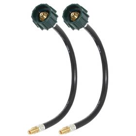 Flame King 850034692715 E15inpt-x2 Pigtail Hose Connectors 1/4 Inch Male Inverted Flare For Rv