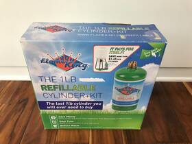88768 Flame King The 1 Pound Refillable Cylinder With Refill Kit Nib