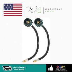 Ac171456295 Flame King E15inpt-x2 Pigtail Hose Connectors 1/4 Inch Male Inverted Flare For Rv