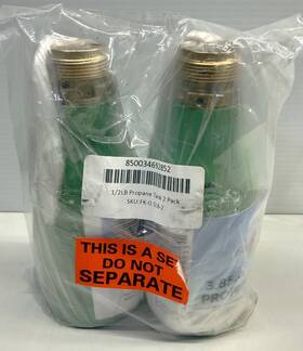 Fk3.85lp-2 Flame King Twin Pack 1/4 Lb Refillable Camping Empty Propane Tank Cylinder Bottle