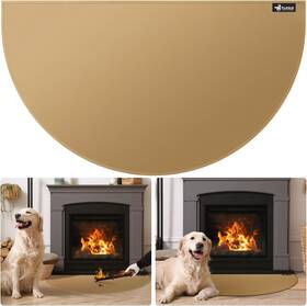 Flasld 313057416466 Fireproof Fireplace Hearth Mat 24 42inch Half Round Rug Protects F