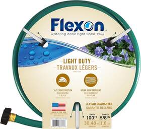Fr58100 Flexon 5/8-inch X 100-foot 3-ply Light Duty Garden 100ft Green