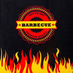 3ft3 Floortex 874951004710 Doortex Fire Retardant Bbq Mat - 39 Inch X 48 4ft Flame Design Black/red 3