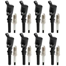 Fuicpg508 Fusch Set Of 8 Ignition Coil And Spark Plug Compatible With Ford F150 F250 F3
