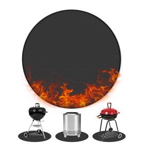 Jp2406200006 Fwydrjzc 18 Inch Fire Pit Mat Under Grill Deck Patio Protect Round Fireproof U