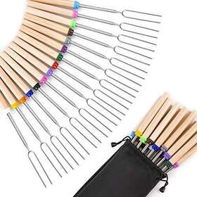 Fzbjayoon 732025464887 Marshmallow Roasting Sticks Set Of 15 Smores Skewers Camping Cookwa