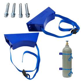 014-1 Gaeaauto 2 Pack Gas Cylinder Bracket Propane Tank Holder Wall Mounted