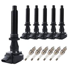 Gd-zh5-6p-uf730 Gagolcar Ignition Coil Pack Uf730 And Iridium Spark Plugs Set Of 6 Compatible With L