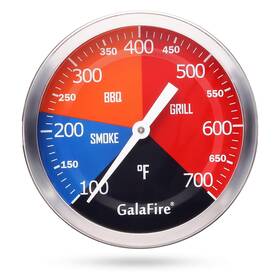 Galafire 783710596789 3 3/16 Inch Bbq Temperature Gauge For Smoker Wood Charcoal Pit Large Face Gr