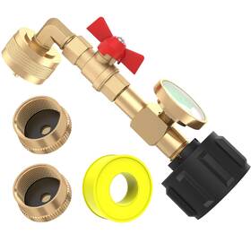 Qcc1 Gardennow G010 Propane Refill Elbow Adapter With Tank Gauge 90 Degree R